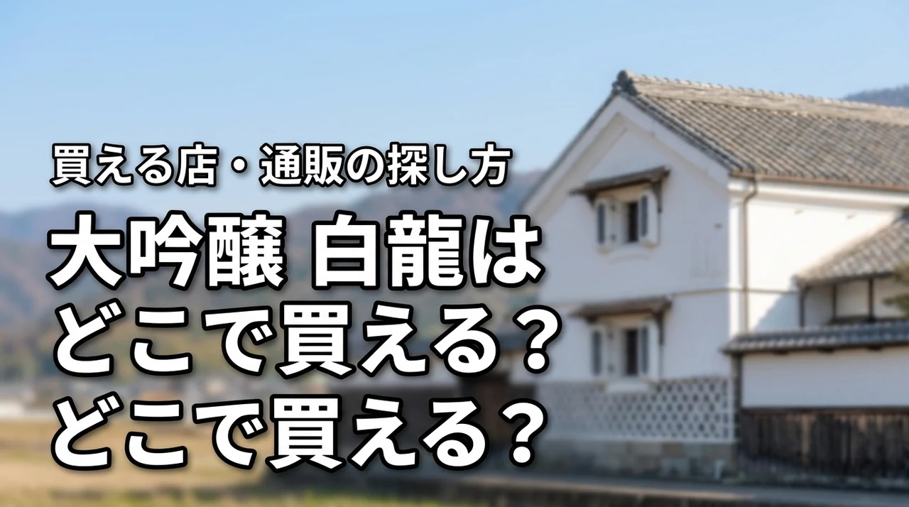 新潟の地酒・大吟醸 白龍はどこで売っている？買える店・通販・購入前の確認ポイント