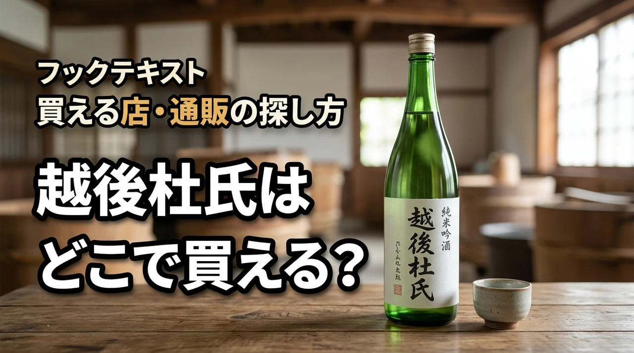 新潟の地酒・越後杜氏はどこで売っている?買える店・通販・購入前の確認ポイント