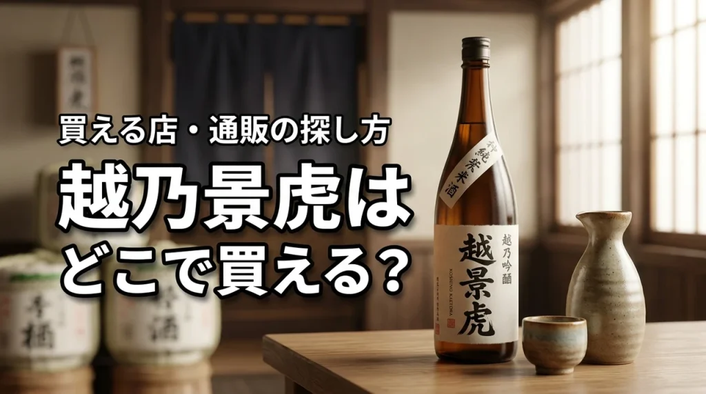 新潟の地酒・越乃景虎はどこで売っている？買える店・通販・購入前の確認ポイント